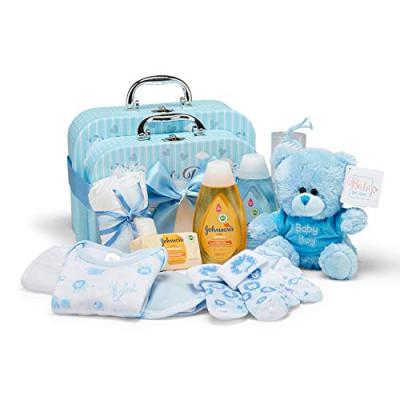 Baby Boy Hamper Gift with Keepsake Boxes