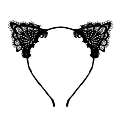 WLLHYF Lace Cat Ears Headband