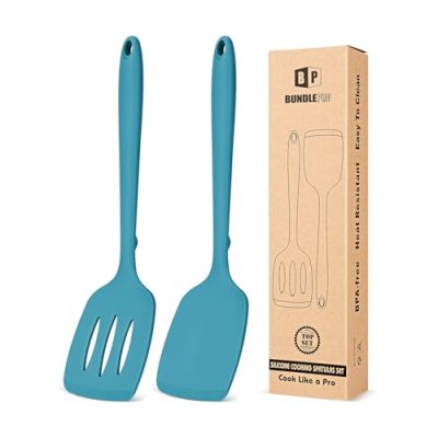 Pack of 2 Silicone Spatula Turners, Non Stick…