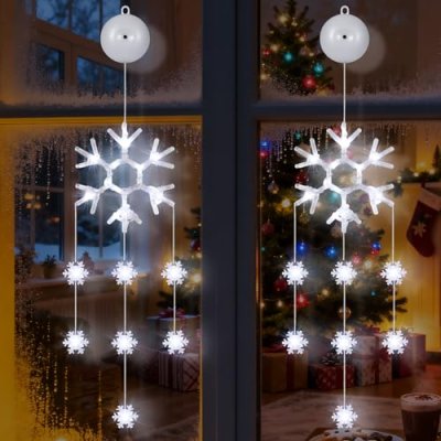 Tacobey Snowflake Window Lights