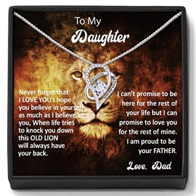Dad to Daughter Message Necklace