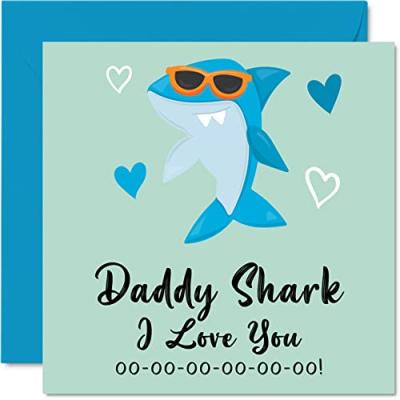 Daddy Shark Fathers Day Birthday Card
