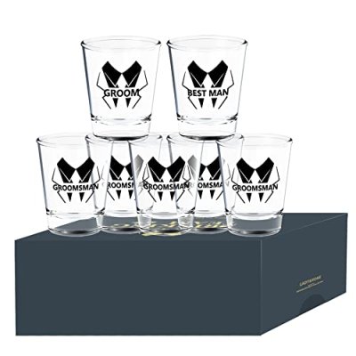 Lady&Home Groomsmen Shot Glasses