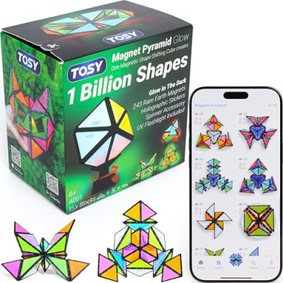 TOSY Magnet Pyramid Glow - 1 Cube Transforms into…