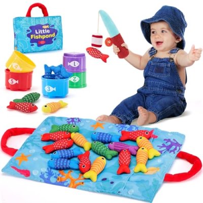 Hahaland Fabric Fishing Game for Kids