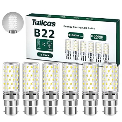 Tailcas B22 LED Light Bulbs 12W