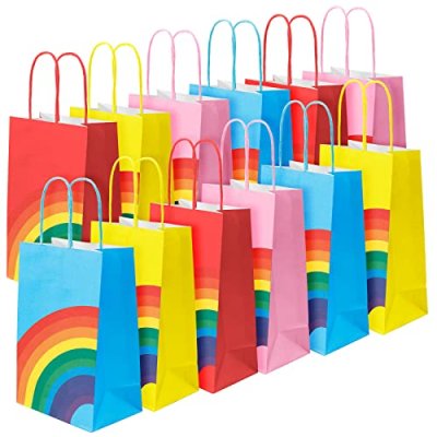 JOYSKY Rainbow Party Paper Bags