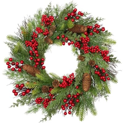 Oairse 20 inch/51cm Christmas Wreath, Christmas…
