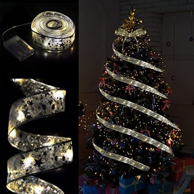 LED Fairy Lights with Ribbon Bows