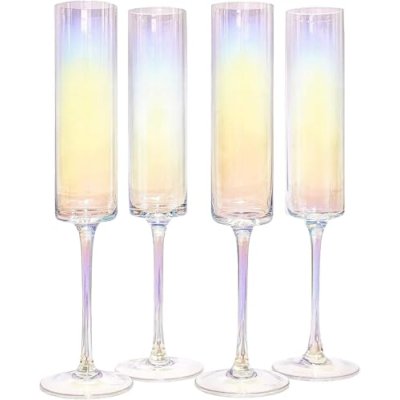 Maison & White Edge Champagne Flutes - Set of 4 |…