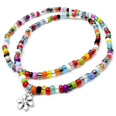 Daisy Flower Charm Anklet Set