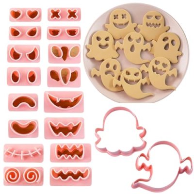PTaizjjz Ghost Cookie Cutter Set 10 PCS Halloween…