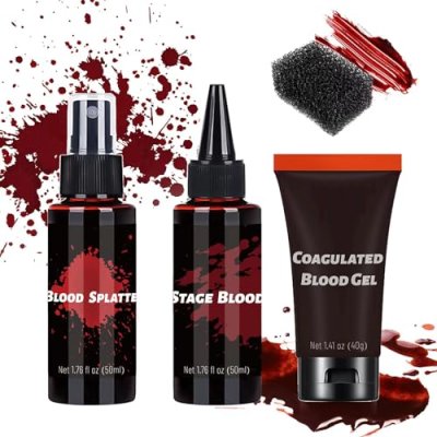 CHASPA Fake Blood SFX Makeup Kit - Coagulated…