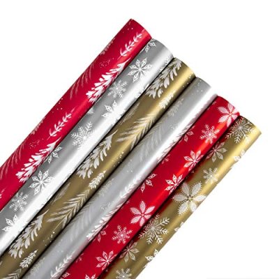 Hallmark Christmas Wrapping Paper, Pack of 6 Gift…
