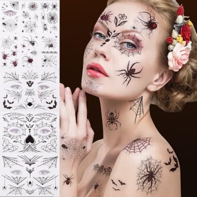 Halloween Face Tattoos Spider Stickers Vampire…