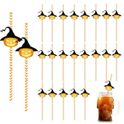 COSORO Halloween Paper Straws