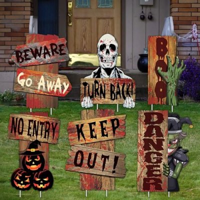 Halloween Yard Signs, 6-Pack