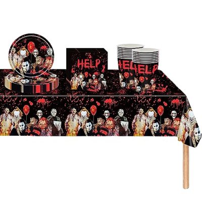 YAAVAAW Halloween Party Tableware Set,53pcs…