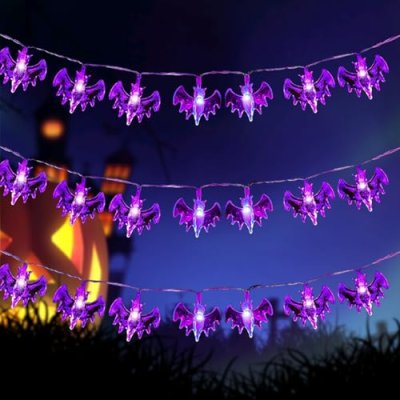 XVZ Halloween Bat Fairy Lights - 3m, 20 LED with…