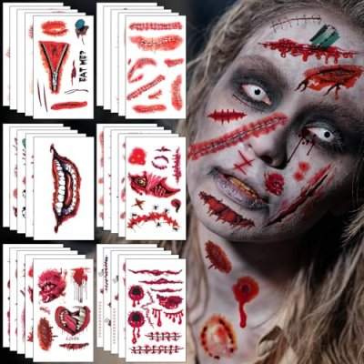 AHOZEE Halloween Scar Tattoos