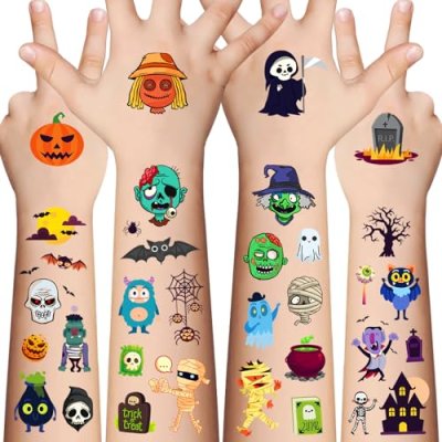 Halloween Temporary Tattoos for Kids - 120 Pieces…