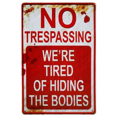 YUEBAOWAN Halloween Metal Sign