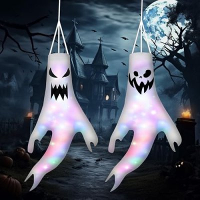 Halloween Ghost Windsocks, Hanging Garden…