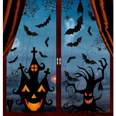 LOKIPA Halloween Window Clings Stickers, 7Sheet…