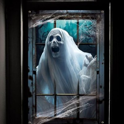 JOFONY Halloween Window Cover, 1PCS Spooky Window…