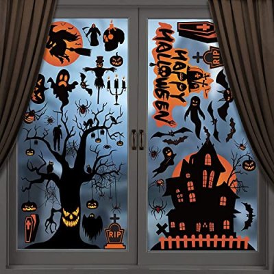Halloween Window Stickers, 8 Sheets