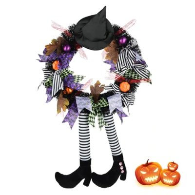 SHAVINGFUN Halloween Witch Wreath