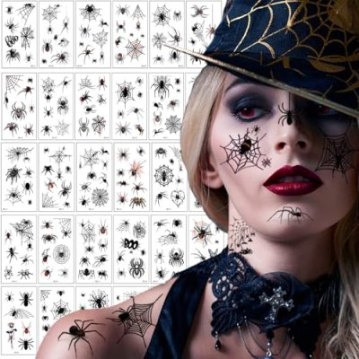 Halloween Spider Tattoo Stickers
