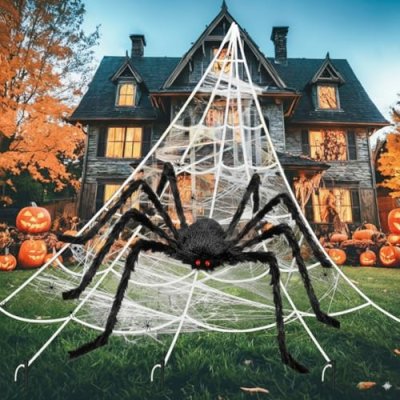 CHERISHOME Halloween Spider Web Set