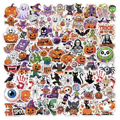 Halloween Stickers Bulk 100 PCS - Non Candy…
