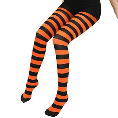 AOVNA Halloween Striped Tights