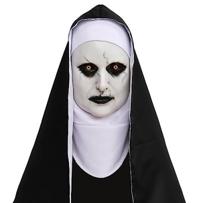 ZDOVLZZPON Halloween Nun Mask