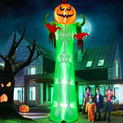 Kalolary Inflatable Skeleton Pumpkin