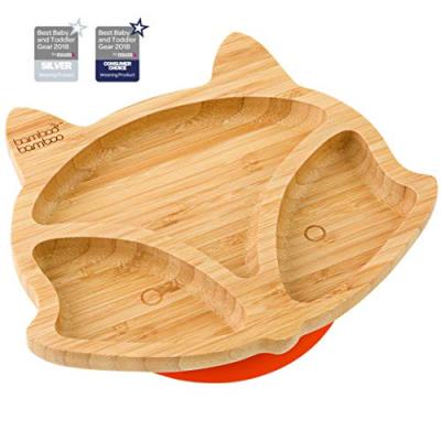 Bamboo Baby Plate with Secure Suction