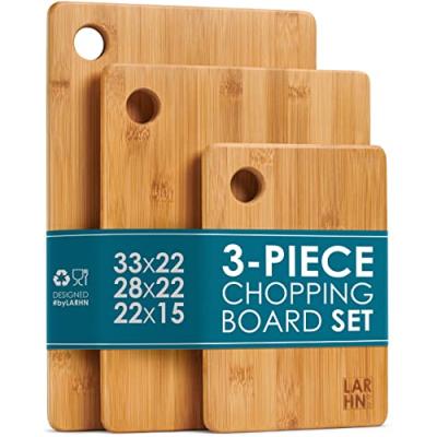 LARHN Bamboo Chopping Board Set