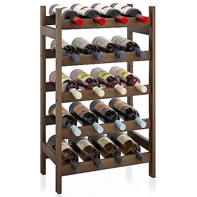 SMIBUY Bamboo Wine Rack, 20 Bottles
