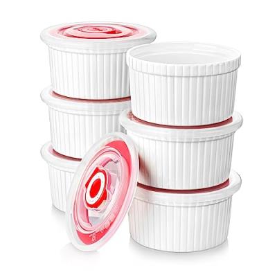 MALACASA Ramekins with Lids Set