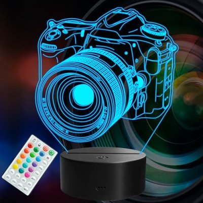 POSSHE Camera 3D Night Light