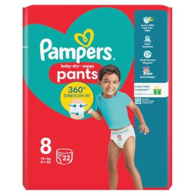 Pampers Baby Dry Nappies Size 8