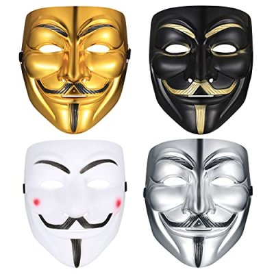 PanBeiQi Guy Fawkes Mask 4-Pack