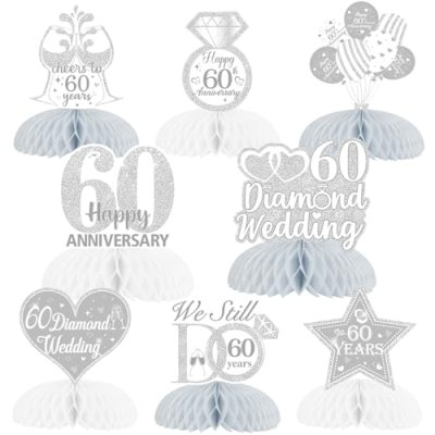 Fangleland 8Pcs Diamond Wedding Anniversary Table…