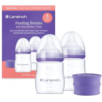 Lansinoh Anti Colic Baby Bottle - 2 Pack 160 ml -…