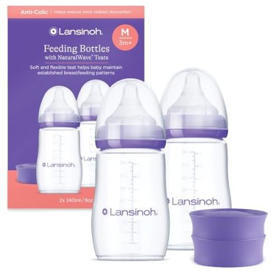 Lansinoh Anti Colic Baby Bottle - 2 Pack 240 ml -…
