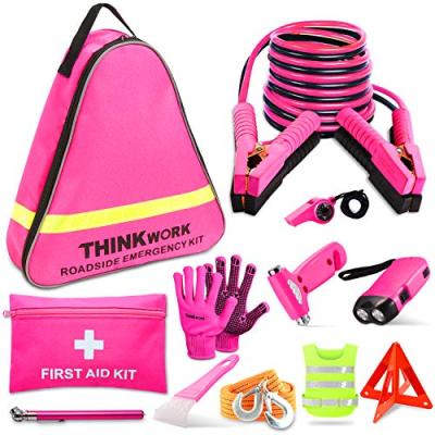 THINKWORK Car Emergency Kit with Jumper & First Aid