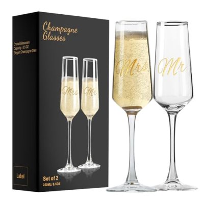ParaCity Champagne Flutes 8.5oz/250ml, Champagne…