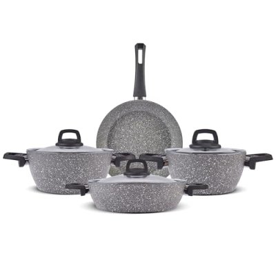 Karaca Gris Biogranite 7-Piece Pots and Pans Sets…